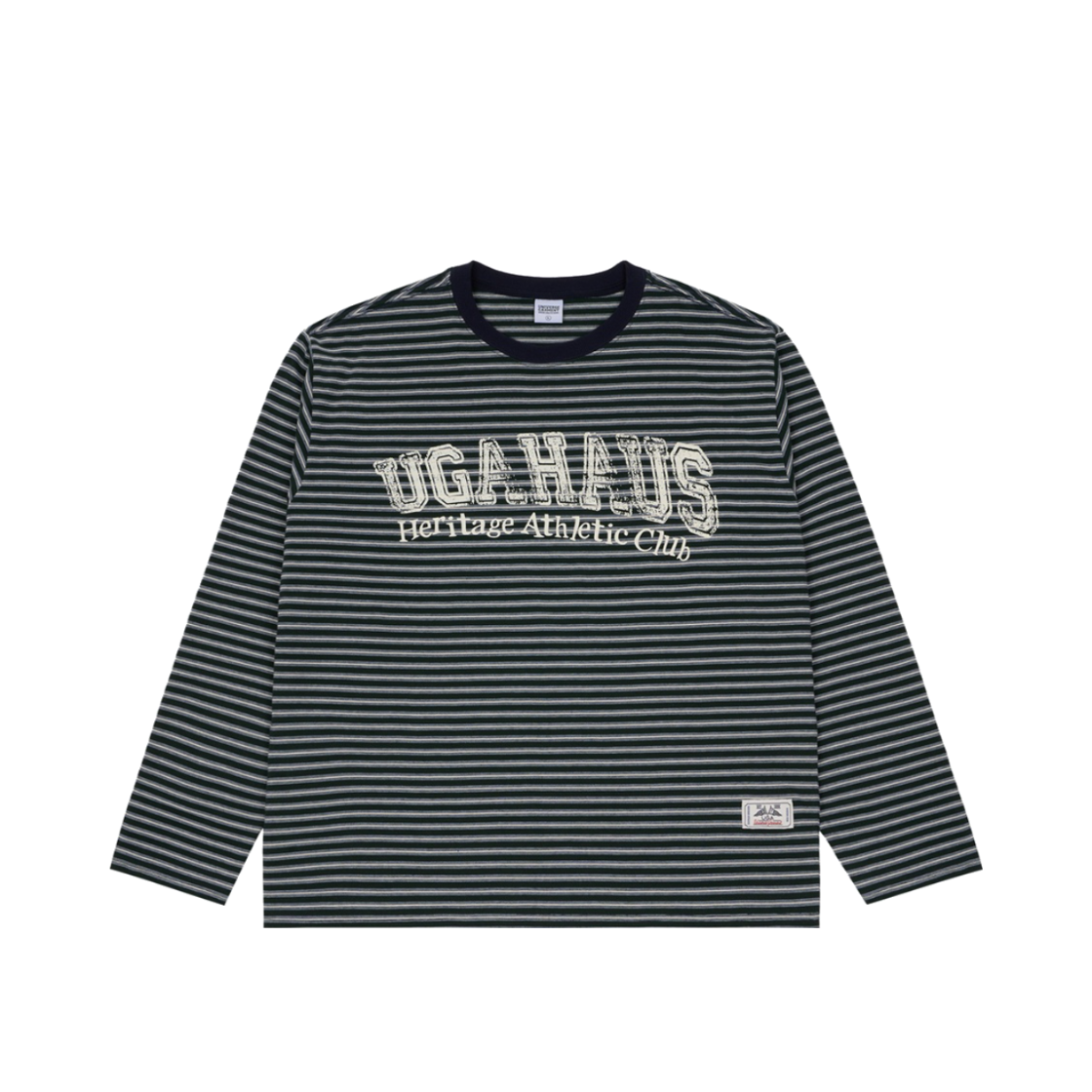 BUQLSAS879GR UNIVERSE GARMENT Multi Stripe Graphic T-Shirt Green