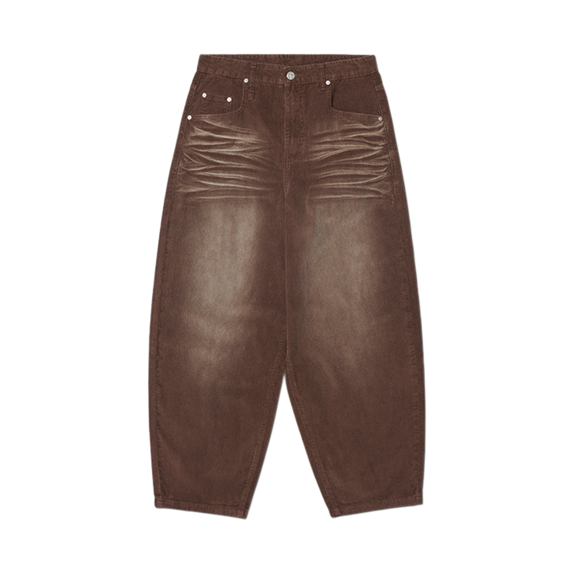 노매뉴얼 웨이브 커브드 코듀로이 팬츠 브라운(NOMANUAL Wave Curved Corduroy Pants Brown) - 1