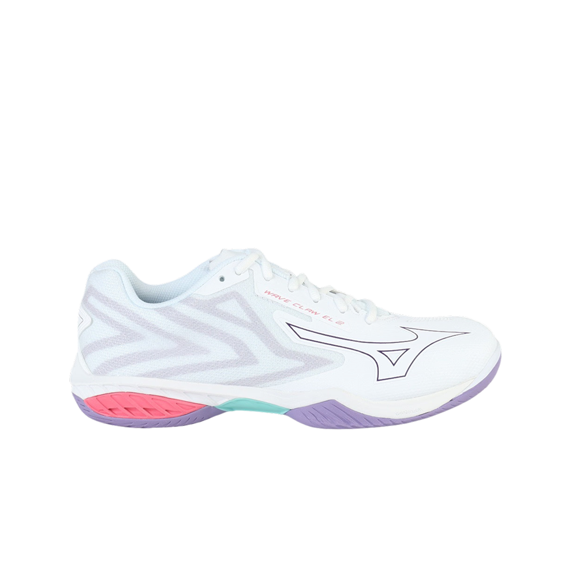 71GA258268 Mizuno Badminton Wave Claw EL 2 Fit White Purple