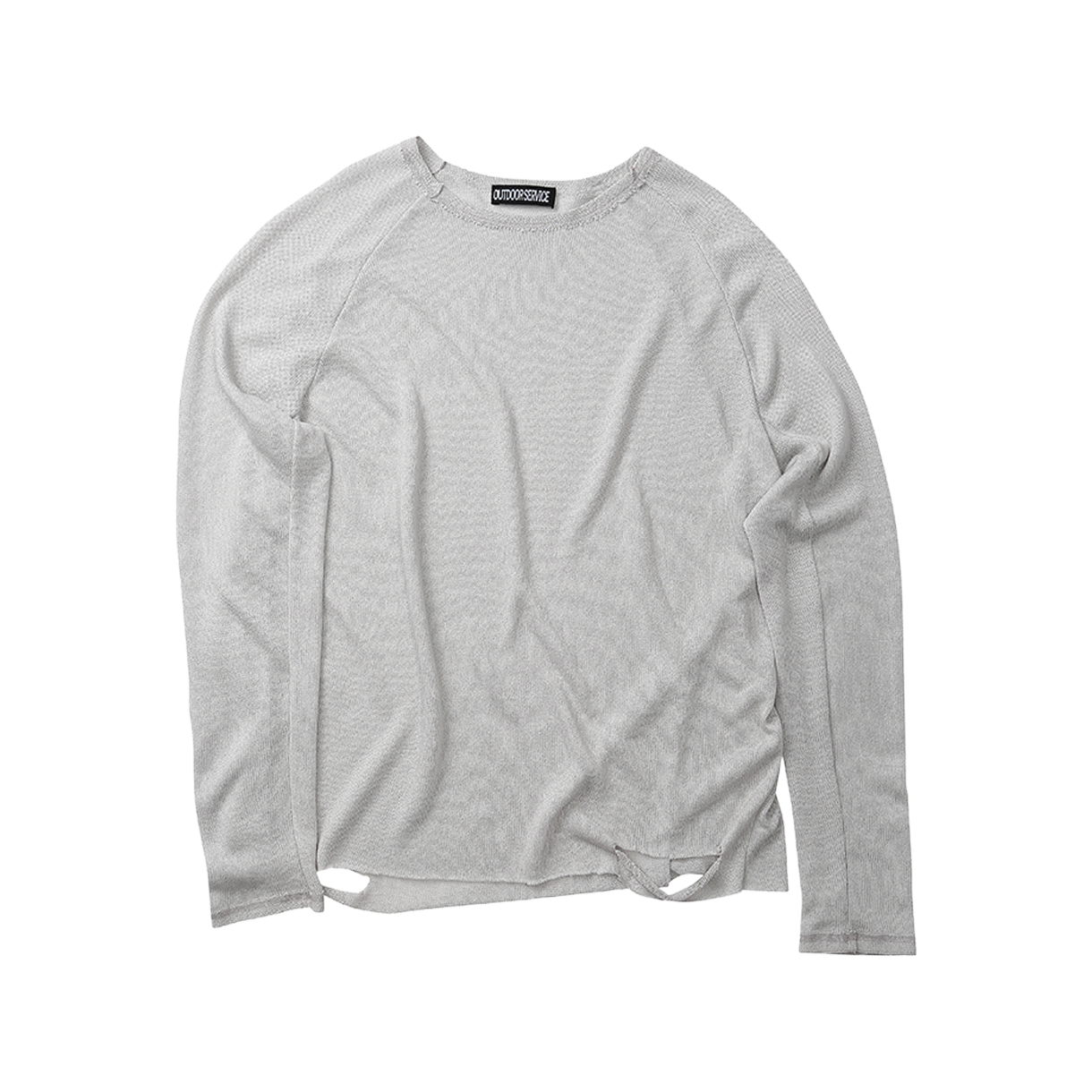 8883348504603 OS Beach Knit Long Sleeve - Heather Grey