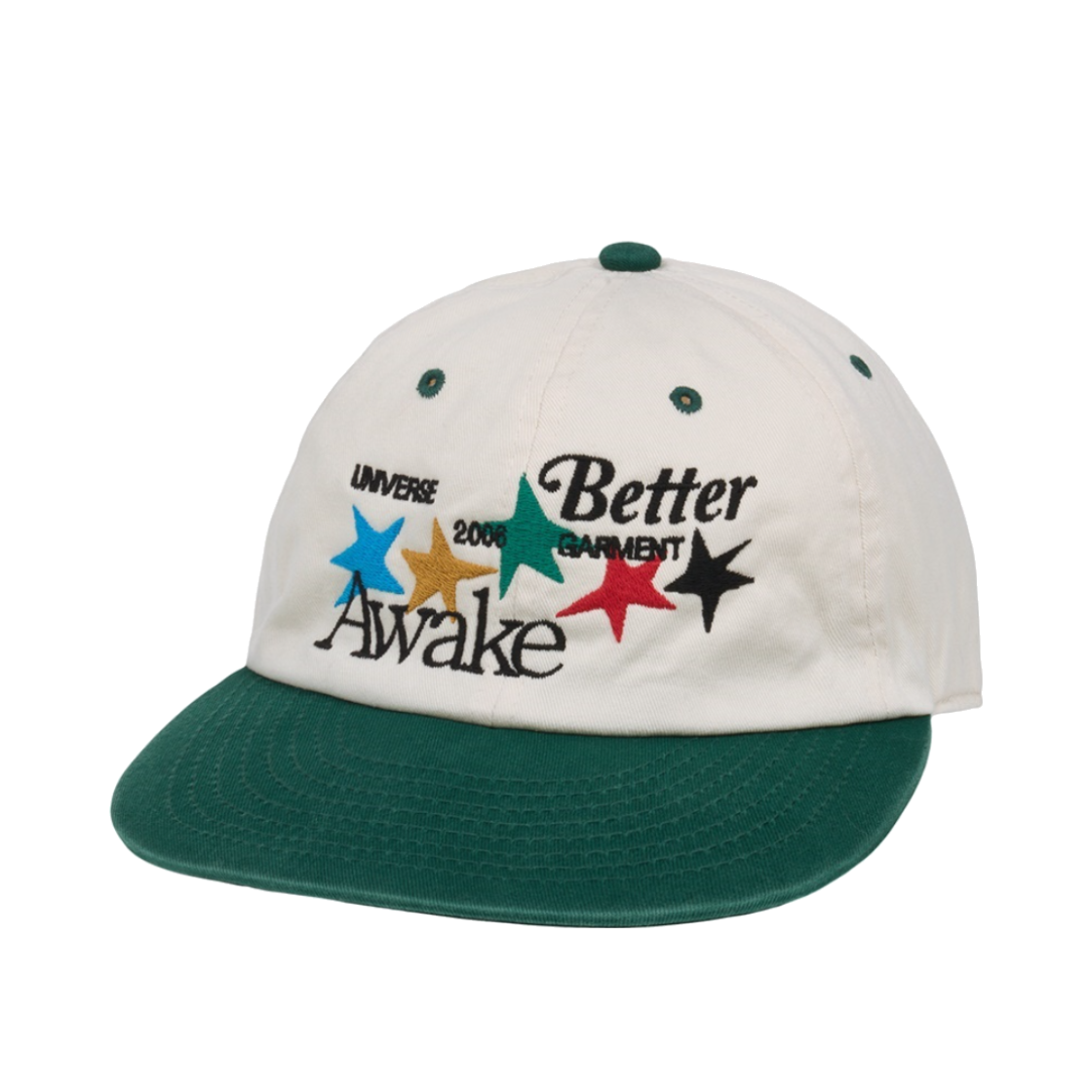 유니버스 가먼트 멀티 스타 투톤 워싱 캡 그린(UNIVERSE GARMENT Multi Star Two Tone Washing Cap Green) - 1