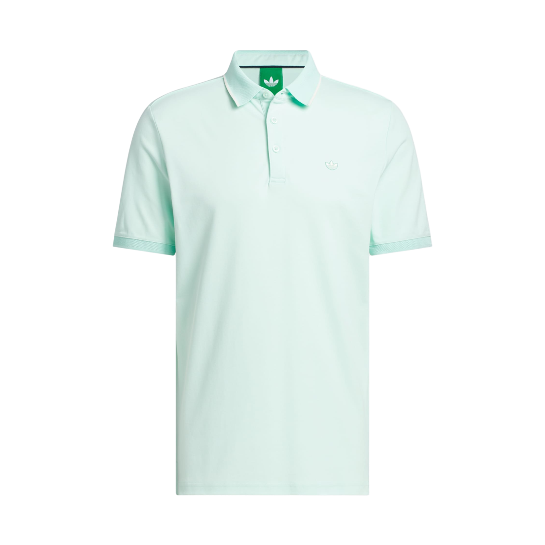 KB8615 Adidas Originals Twistknit Trefoil Polo Shirt Clear Mint - KR Sizing