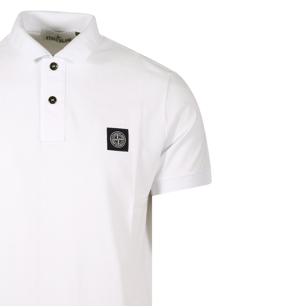 [17% 쿠폰] 스톤 아일랜드 2200008 슬림 pk 폴로 티셔츠 화이트 - 26SS([17% 쿠폰] Stone Island 2200008 Slim PK Polo T-Shirt White - 26SS) - 4