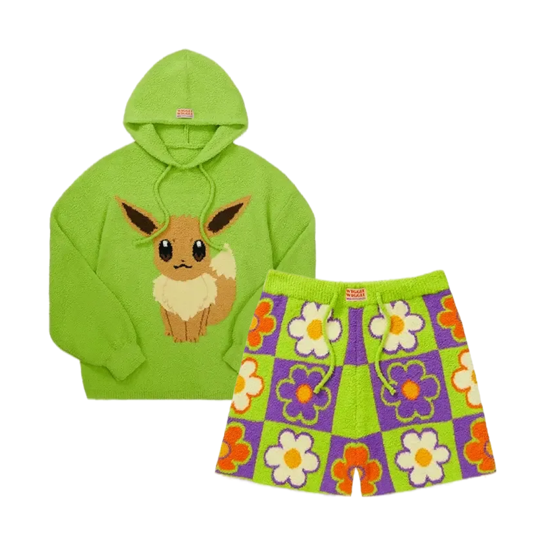 포켓몬 x 위글위글 후드 파자마 세트 이브이(Pokemon x Wiggle Wiggle Hooded Pajama Set Eevee)
