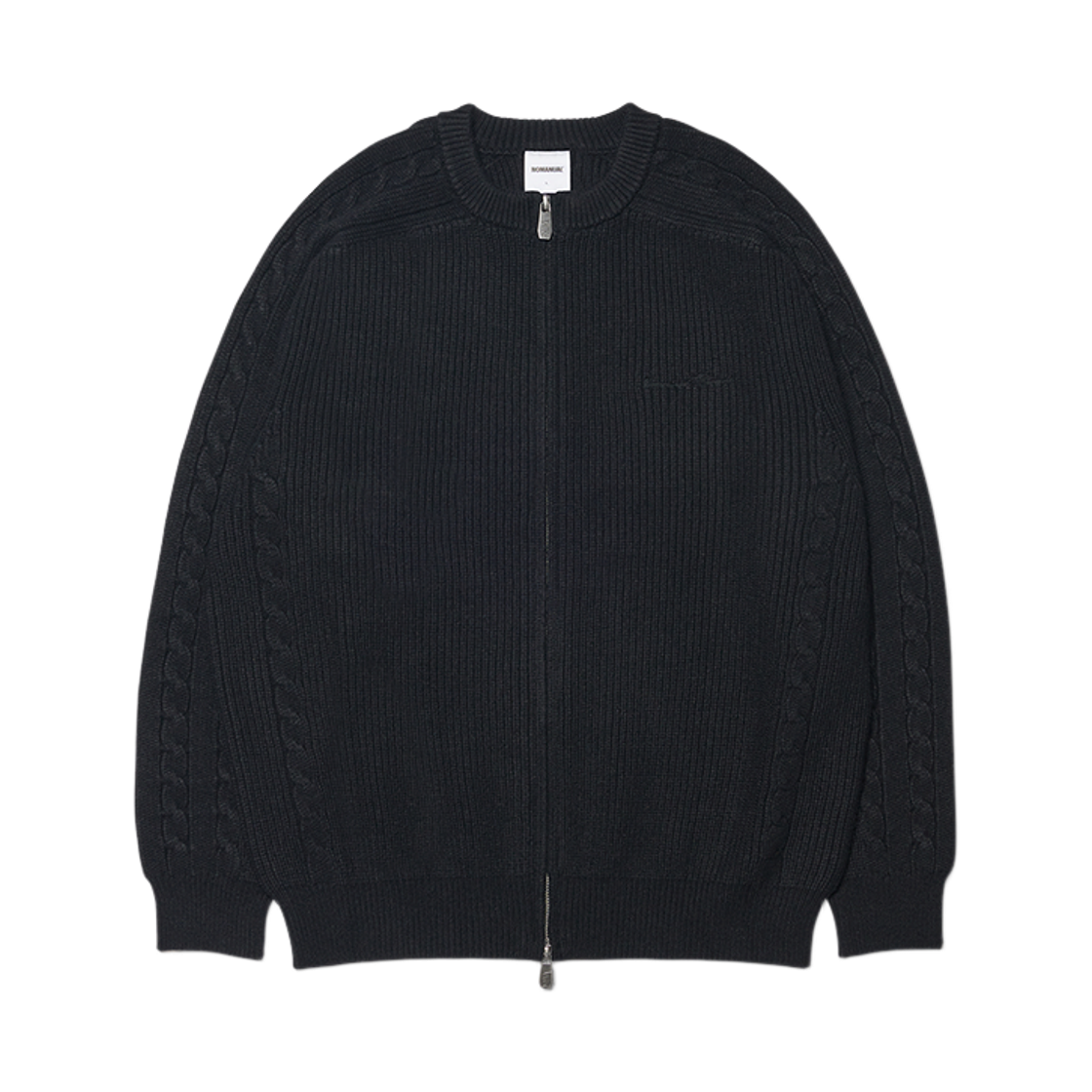 NMWF52KT03BLK NOMANUAL Anomaly Knit Zip-up Black