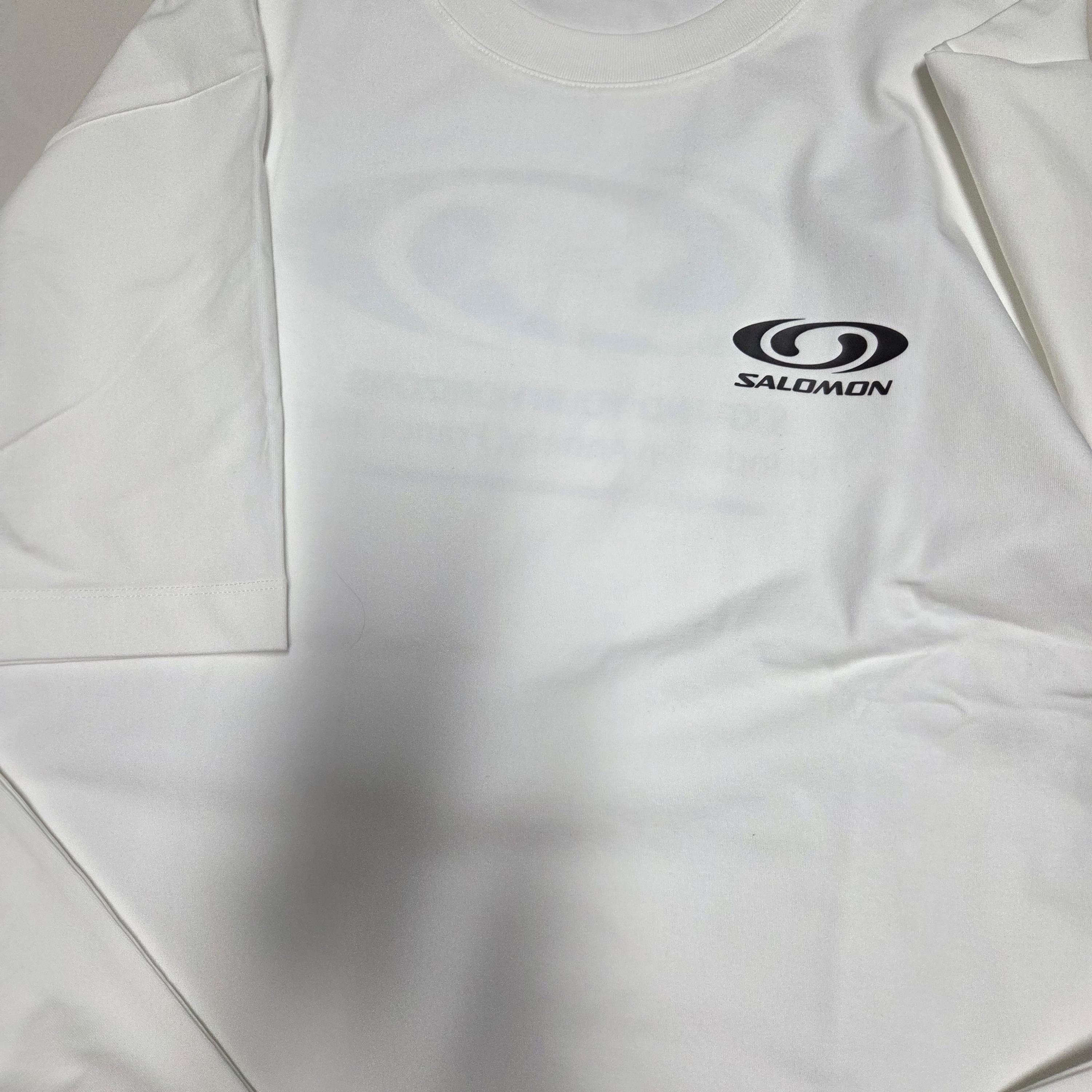 Salomon Link Camo Short SleeveTee White 착용 스타일 - 2