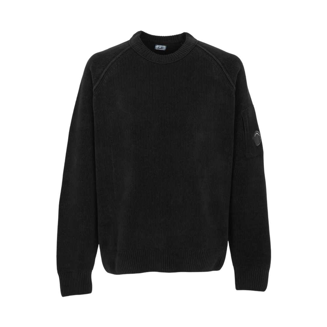 21CMKN196A005558G999 C.P. Company Chenille Cotton Crewneck Knit Black - 26FW