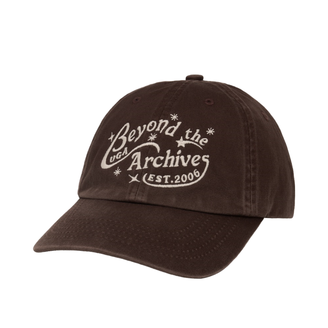 BUACAAS854BR UNIVERSE GARMENT Universe Lettering Washing Ball Cap Brown