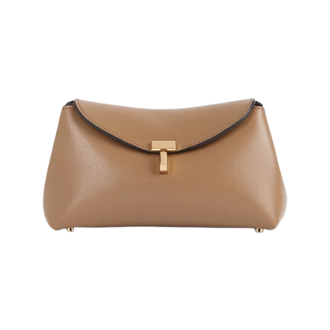 토템 미니 티락 레더 클러치 카멜(Toteme Mini T-Lock Leather Clutch Camel)