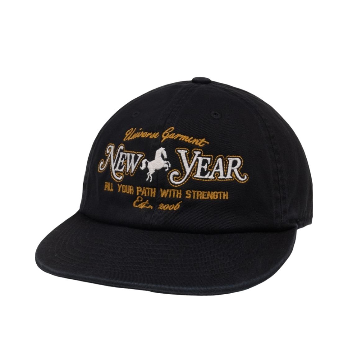 유니버스 가먼트 유니버스 뉴이어 워싱 캡 블랙(UNIVERSE GARMENT Universe New Year Washed Cap Black) - 1