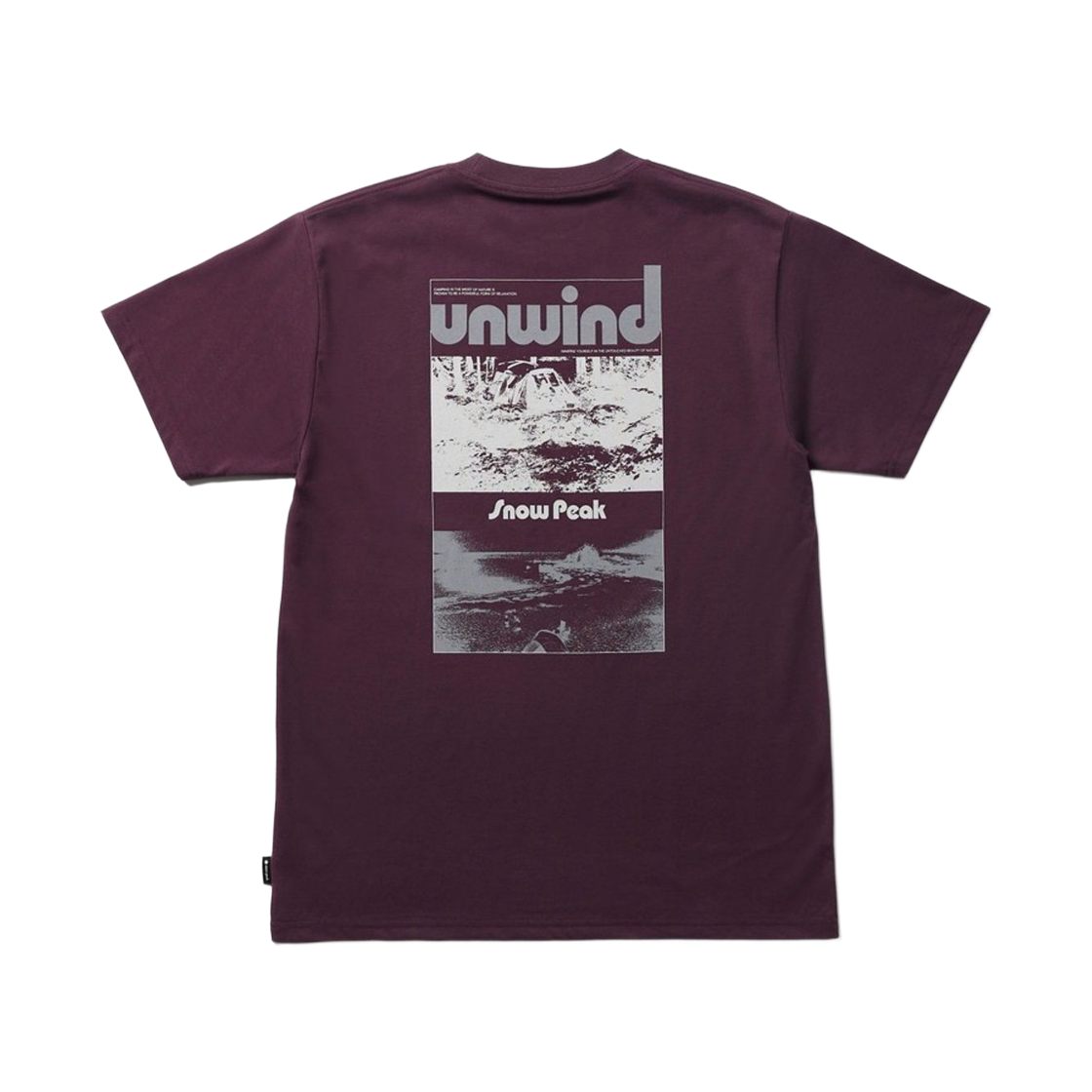 스노우 피크 언와인드 티셔츠 버건디(Snow Peak Unwind T-Shirt Burgundy)