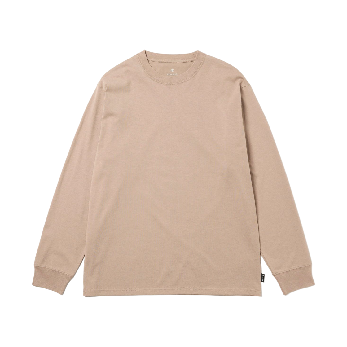 스노우 피크 타이포그래피 롱슬리브 티셔츠 베이지(Snow Peak Typography Long Sleeve T-Shirt Beige)