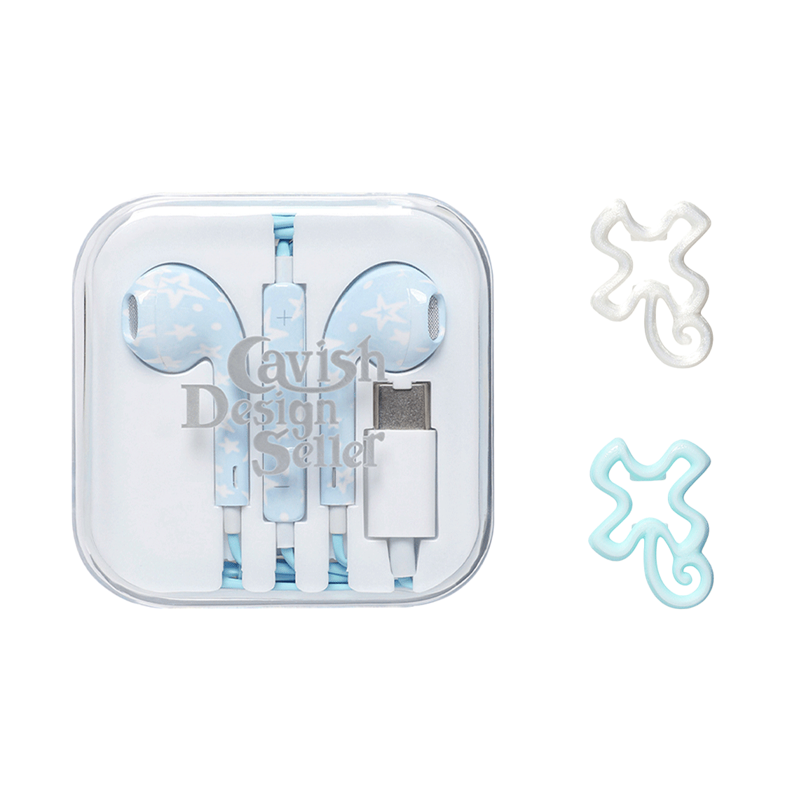[KREAM 단독] 카비시 x 하현상 스타 와이어드 이어폰 블루 (USB-C)([KREAM 단독] CAVISH × Ha Hyun Sang Star Wired Earphones Blue (USB-C))