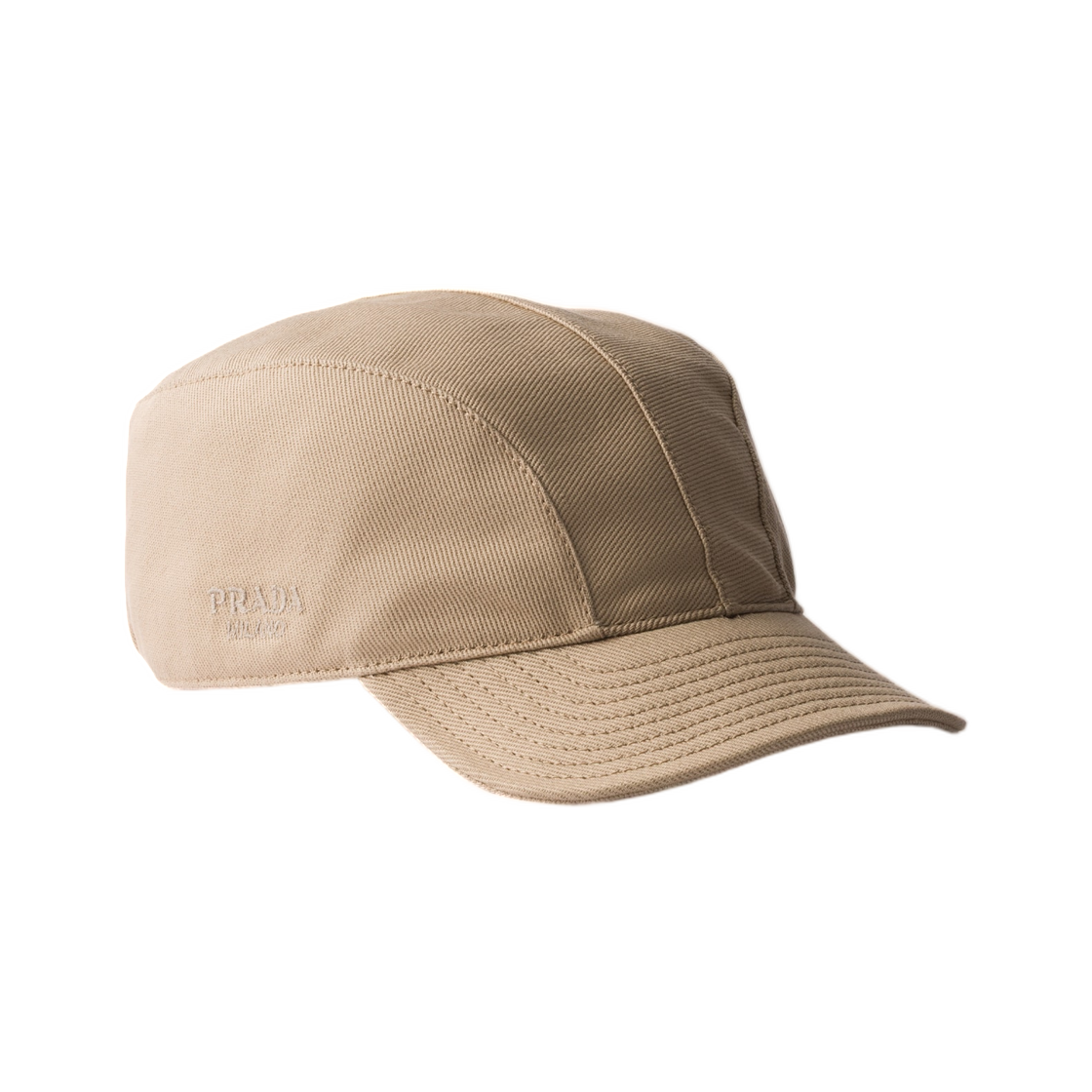 1HC508-2GB4-F0241 Prada Drill Baseball Cap Khaki