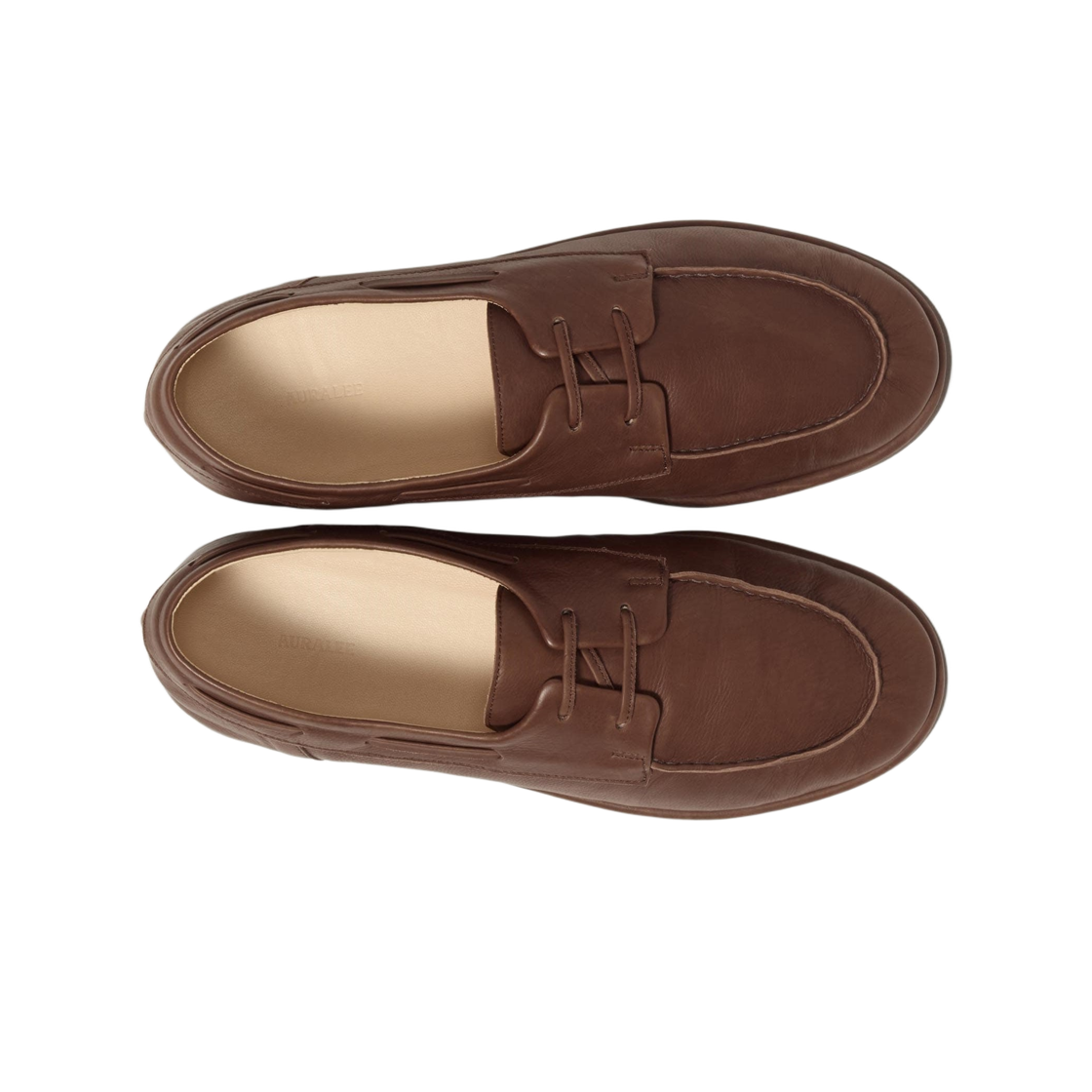 오라리 소프트 레더 덱 슈즈 브라운(Auralee Soft Leather Deck Shoes Brown) - 2