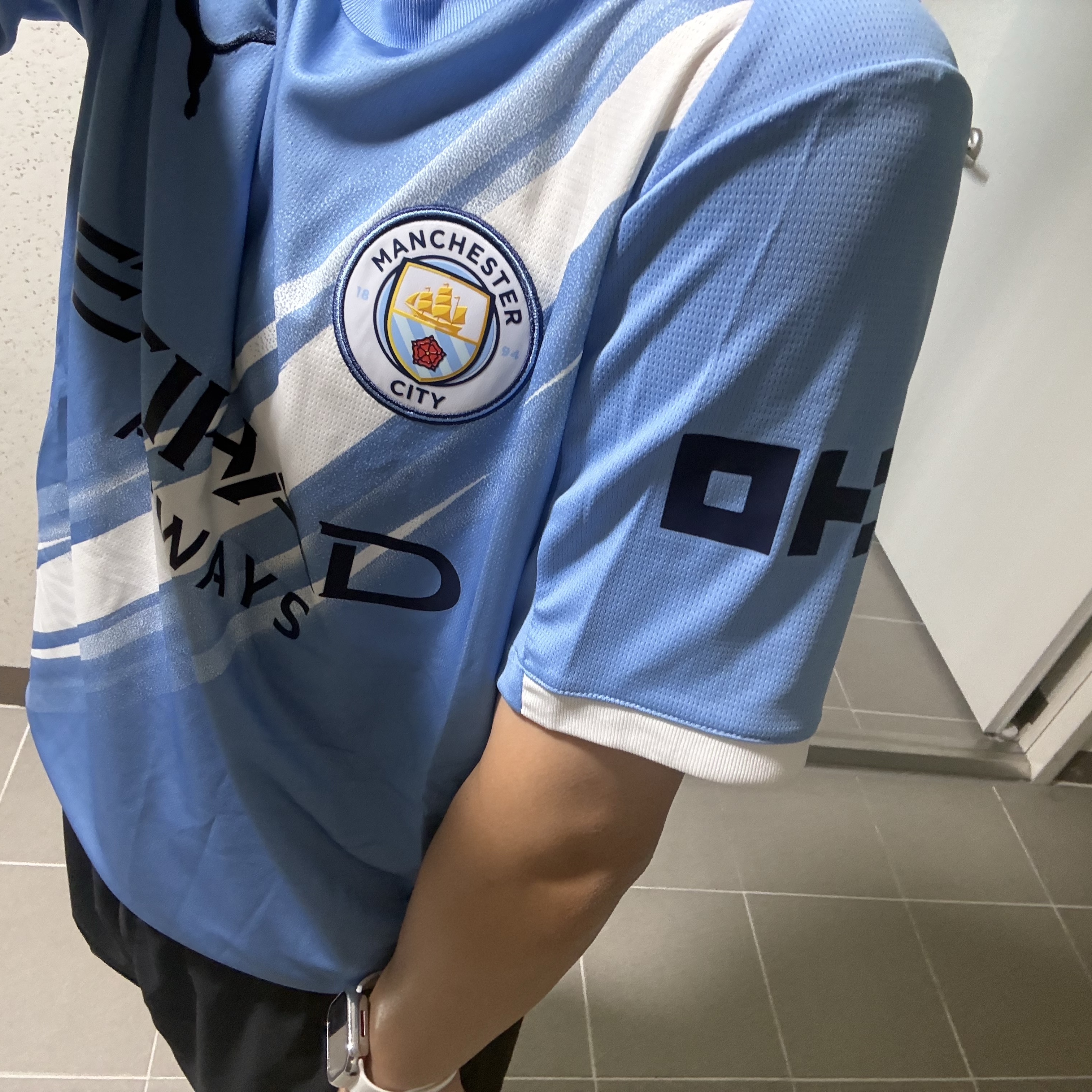 Puma Manchester City 2025/26 Home Replica Jersey Team Light Blue (Non Marking Ver.), Nike Challenger Dri-Fit Brief Lined 7 Inch Running Shorts Black - Asia 착용 스타일 - 4