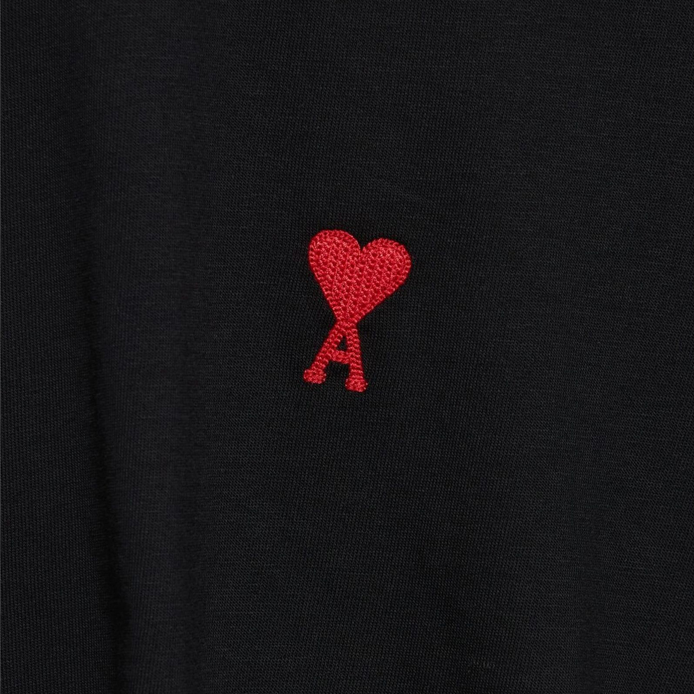 [17% 쿠폰] 아미 스몰 하트 로고 티셔츠 블랙([17% 쿠폰] AMI de Coeur T-Shirt Black) - 4