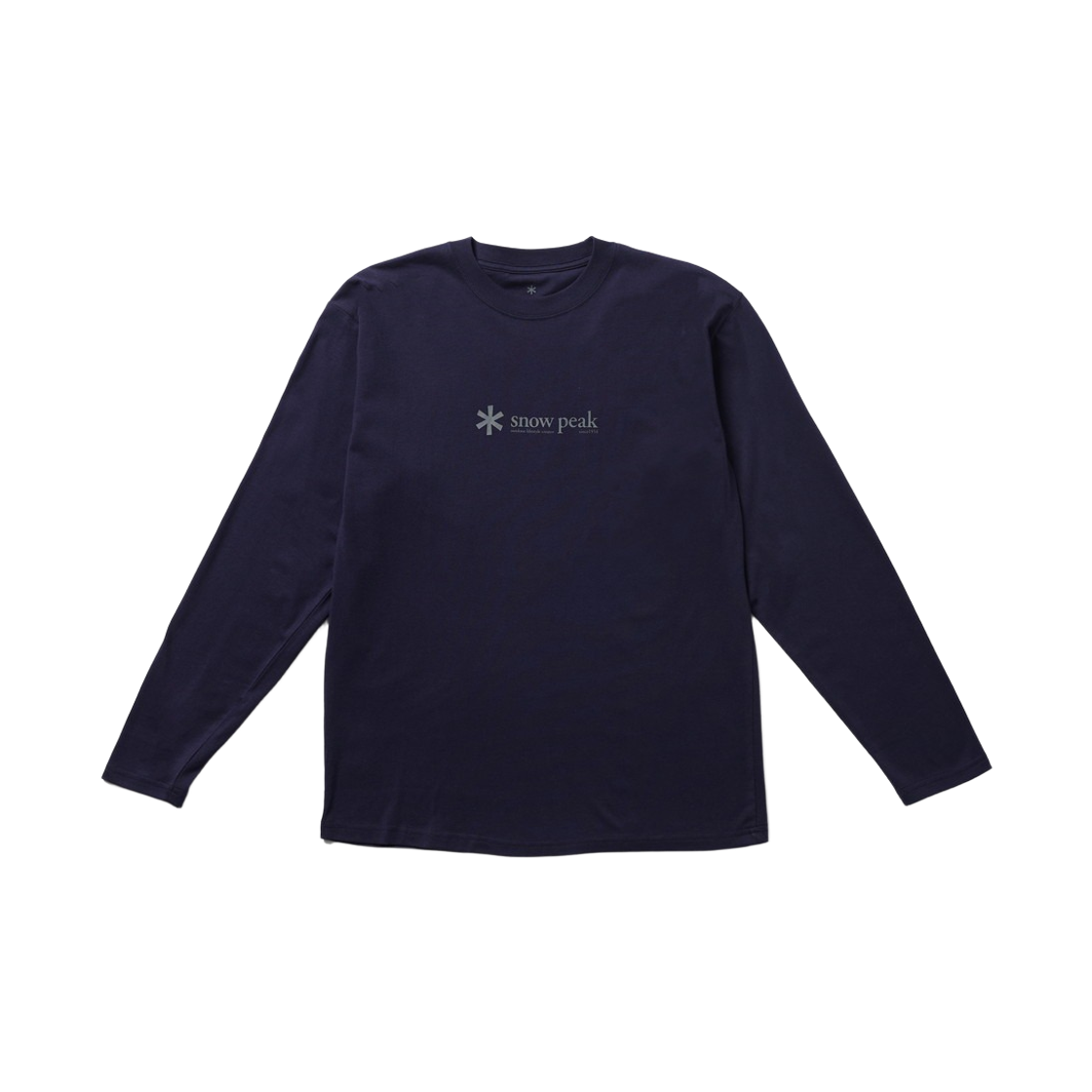 스노우 피크 소프트 코튼 로고 롱슬리브 티셔츠 네이비(Snow Peak Soft Cotton Logo Long Sleeve T-Shirt Navy)