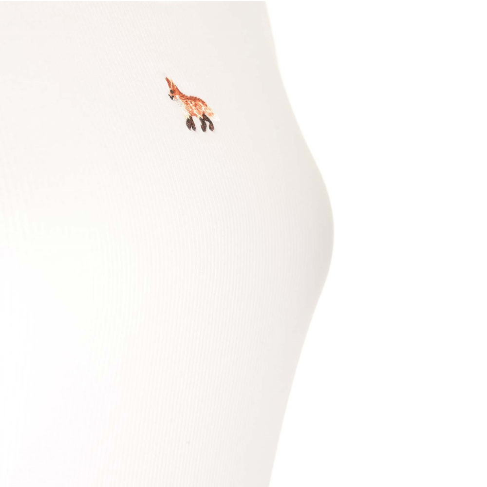 [17% 쿠폰] (W) 메종 키츠네 베이비 폭스 립드 탱크탑 화이트([17% 쿠폰] (W) Maison Kitsune Baby Fox Ribbed Tank Top White) - 4