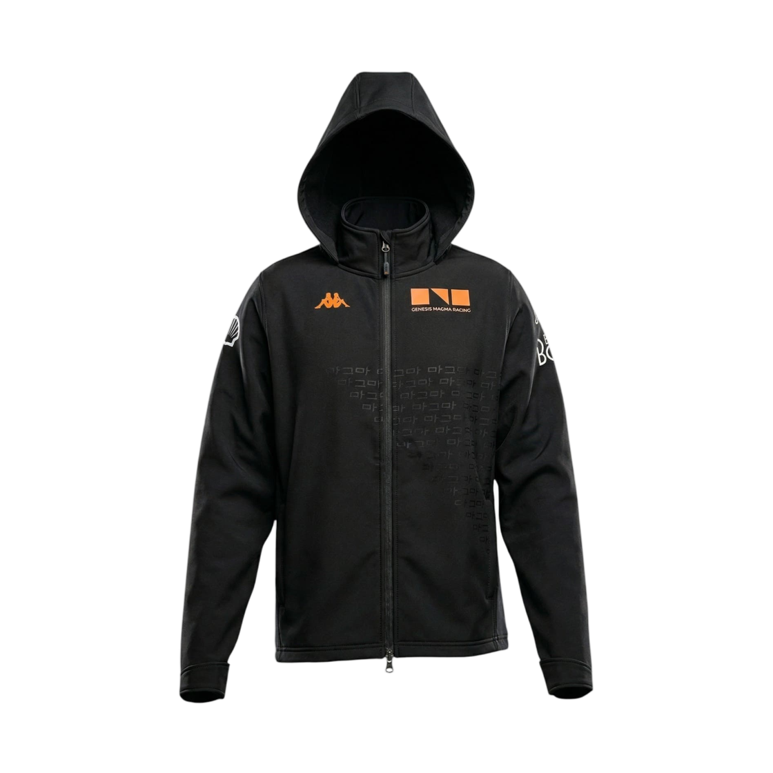 카파 x 제네시스 마그마 레이싱 2026 팀 레인 자켓 블랙 오렌지(Kappa x Genesis Magma Racing 2026 Team Rain Jacket Black Orange)