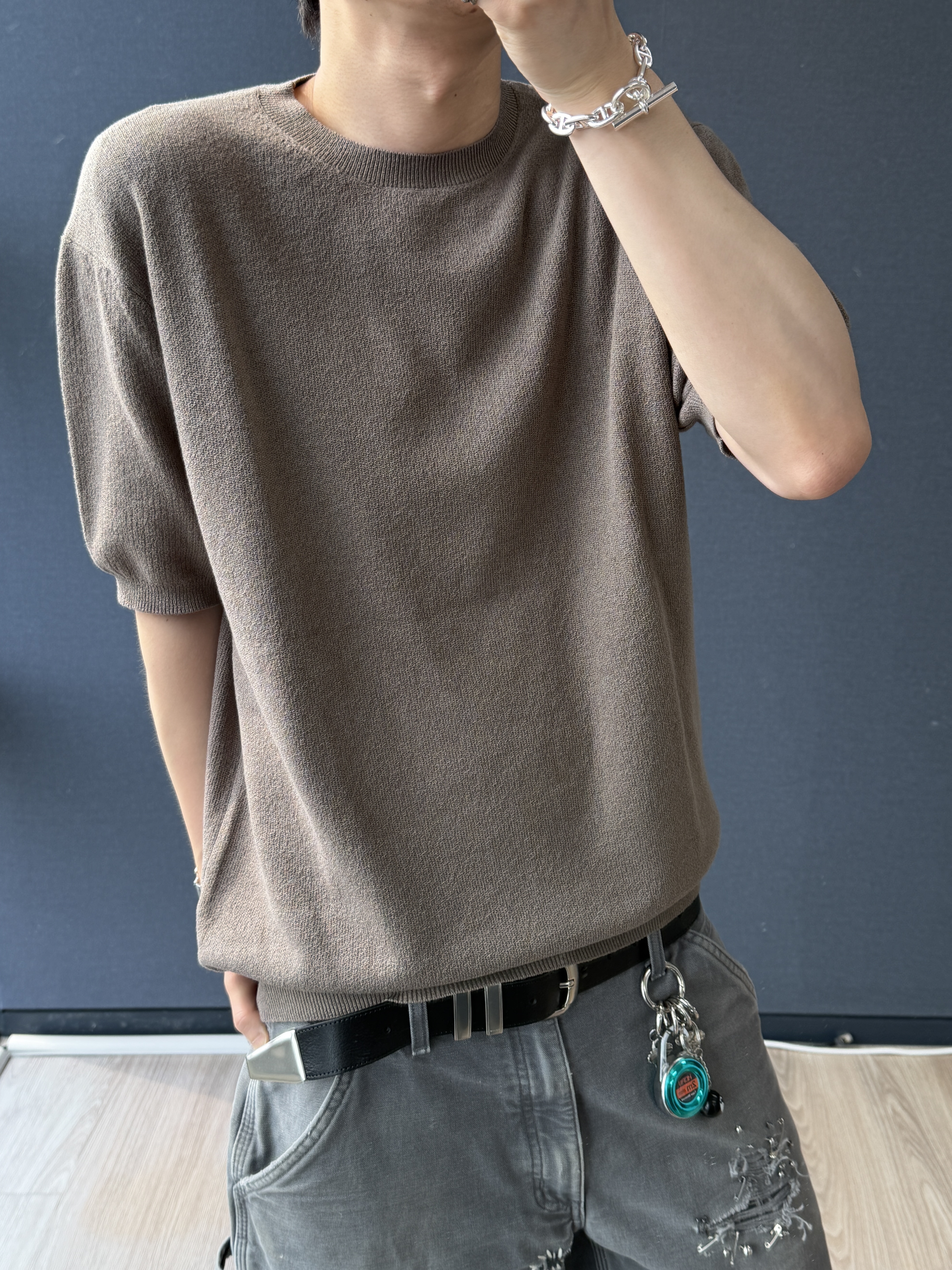 On Running x Post Archive Faction (Paf) Cloudmonster Hyper Black, Hermes Large Chaine D'Ancre Bracelet Sterling Silver 착용 스타일 - 4