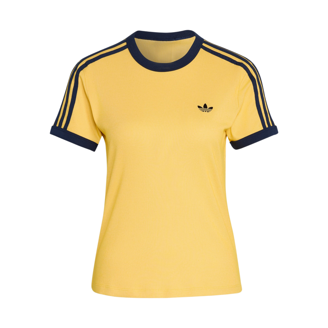 KS9990 (W) Adidas 3-Stripes Heather Cali T-Shirt Warm Vanilla Bold Gold - KR Sizing