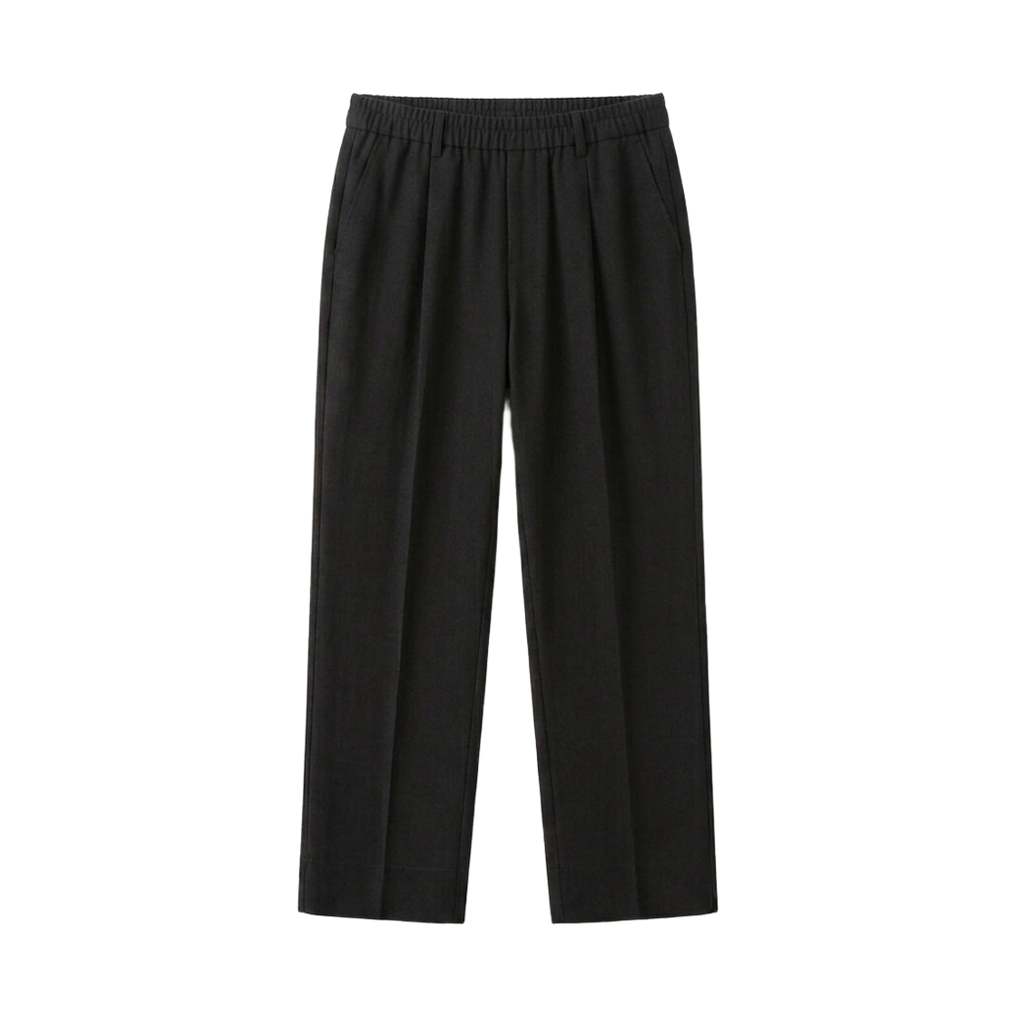 지크립 핀턱 밴딩 9부 크롭 면팬츠 블랙(GCLIP Pintuck Banding Capri Cropped Cotton Pants Black)