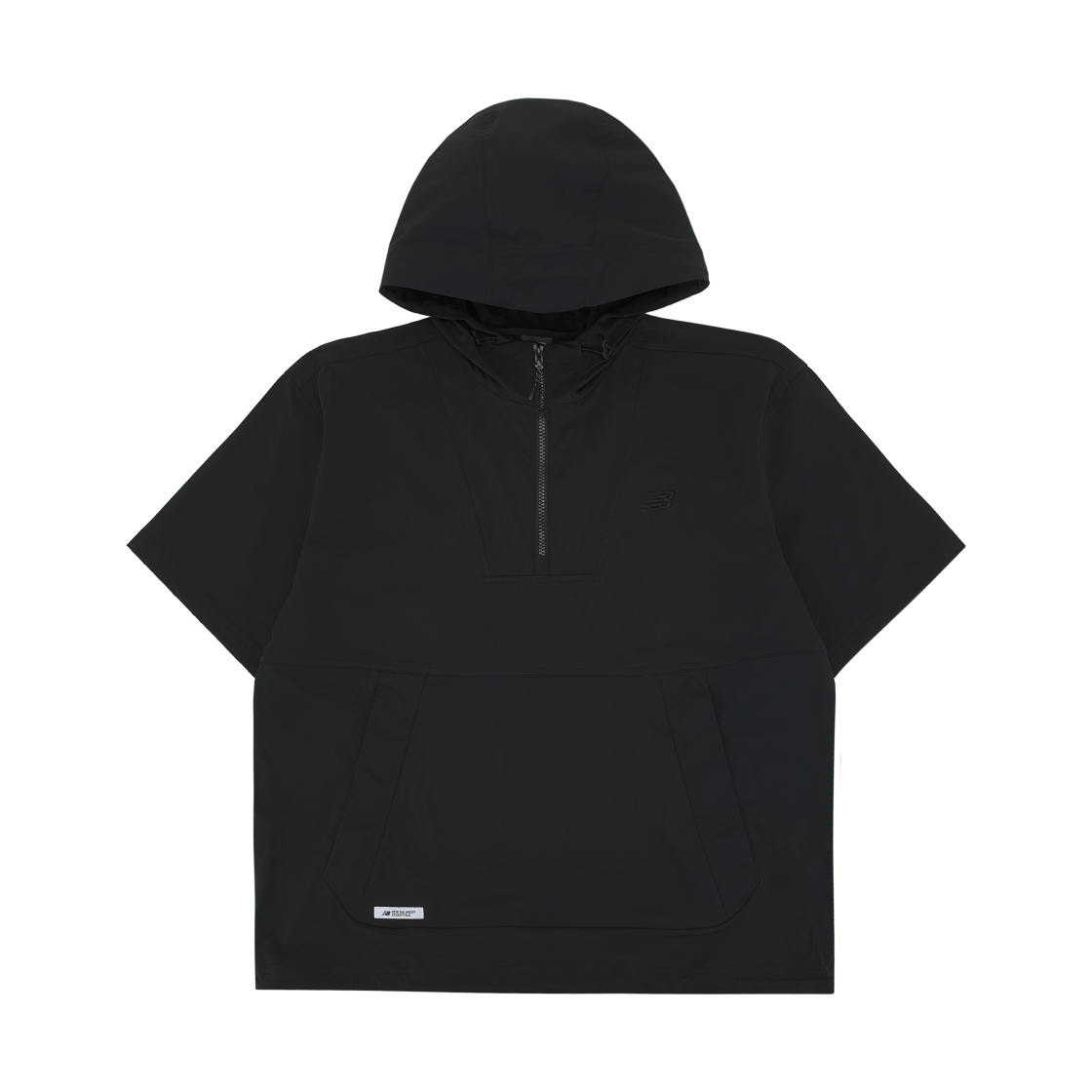 NBNAE21033-19 New Balance Essential Lightweight Stretch Short Sleeve Anorak Black