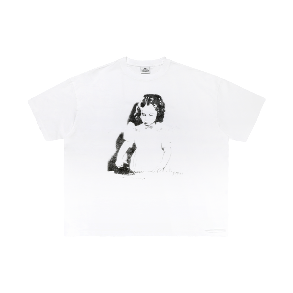 - MJD Oversized A Little Girl T-Shirt White