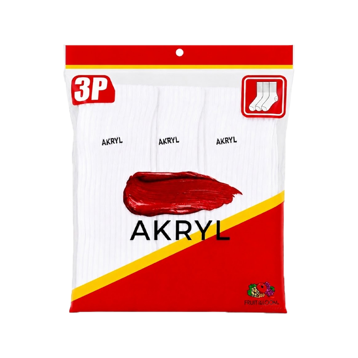 아크릴 프루츠 아이콘 삭스 화이트 - 26FW(AKRYL Fruits Icon Socks White - 26FW) - 5