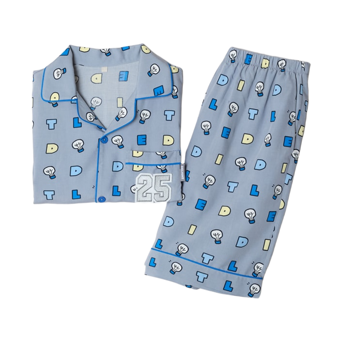SPPPG37U15-15 Spao x Hanwha Life Esports Short Sleeve Pajamas Gray