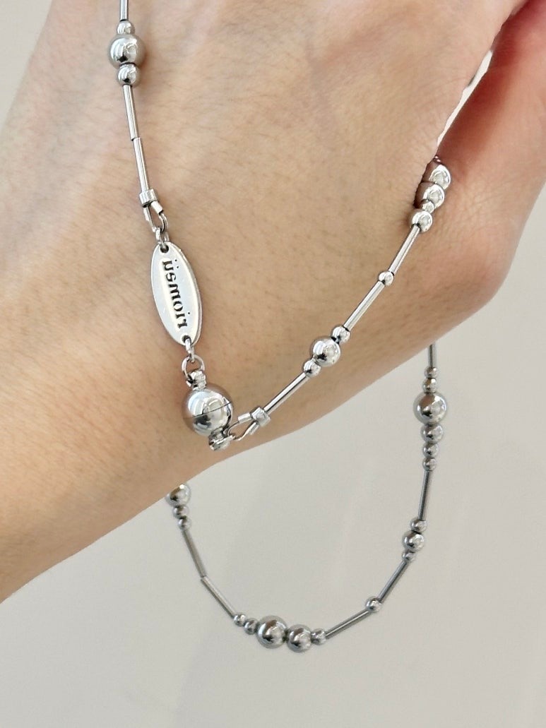 Riomeu Silver Melody Necklace 착용 스타일 - 1