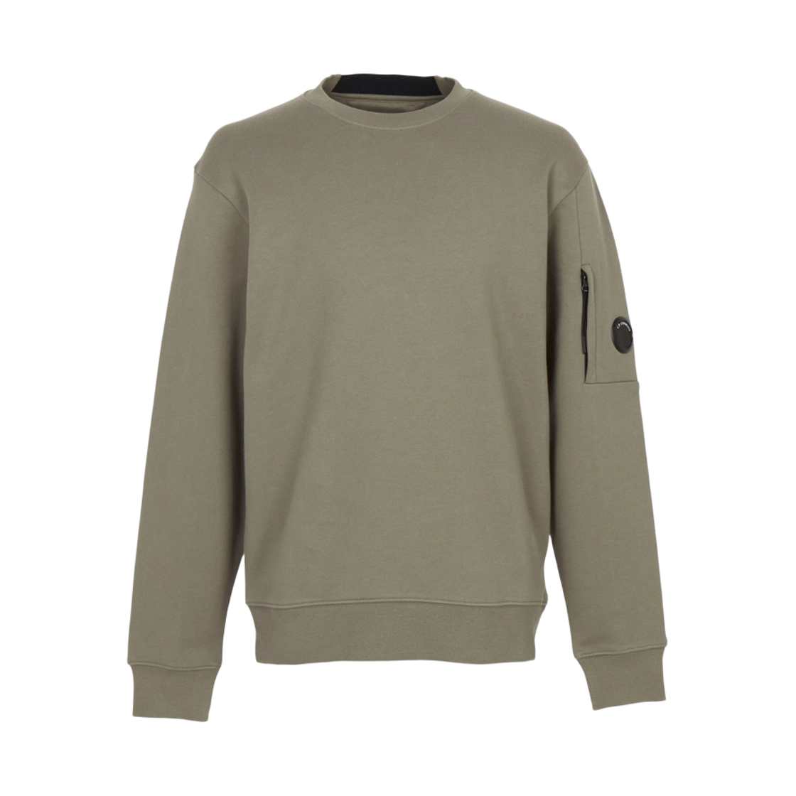 21CMSS713A005086W356 C.P. Company Diagonal Raised Fleece Crewneck Lens Sweatshirt Fallen Rock Grey  - 26FW