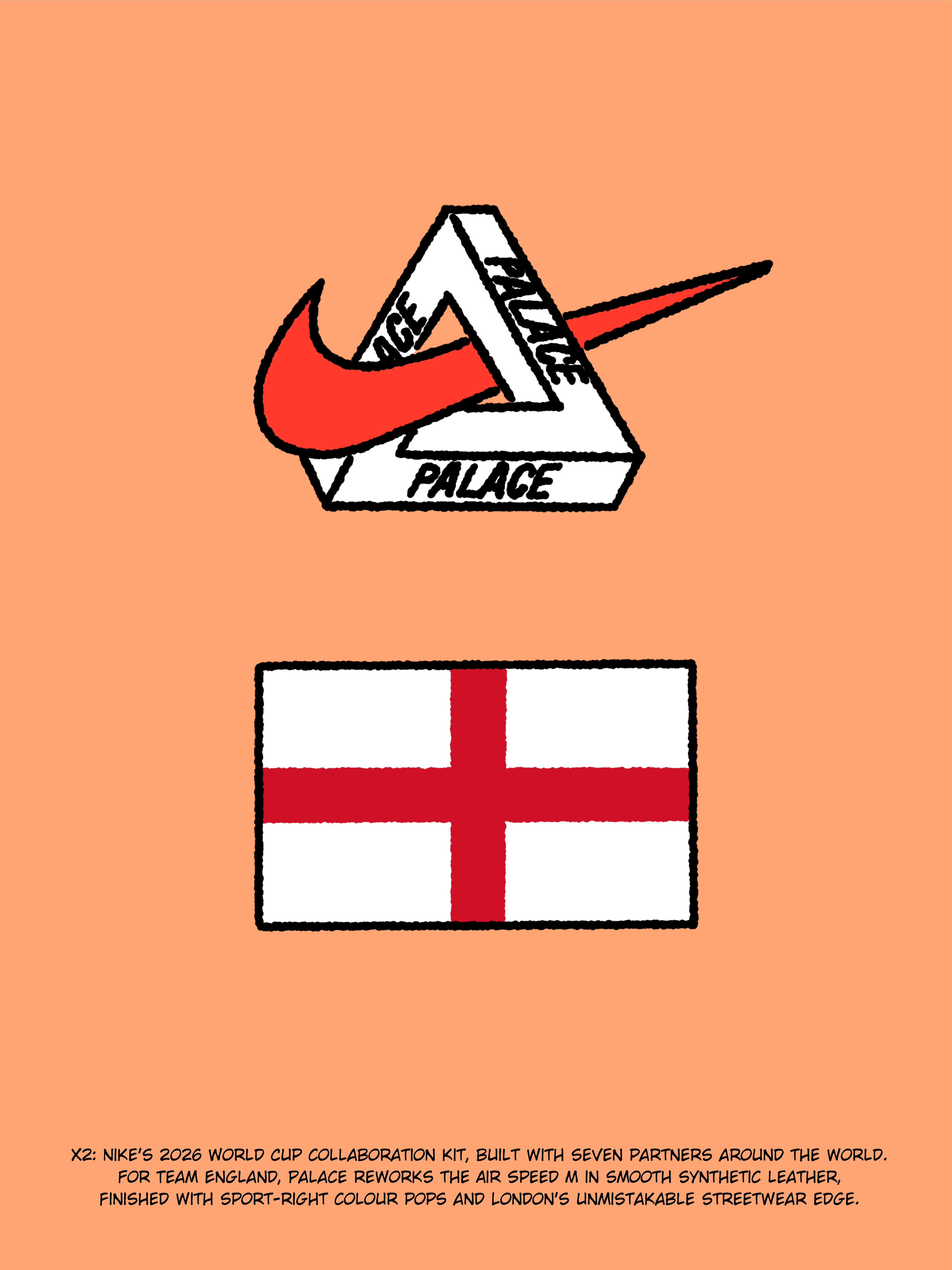 Nike x Palace Cryoshot Air Speed M Black and Crimson, Palace x Nike England Track Jacket Pewter Grey Cool Grey 착용 스타일 - 6