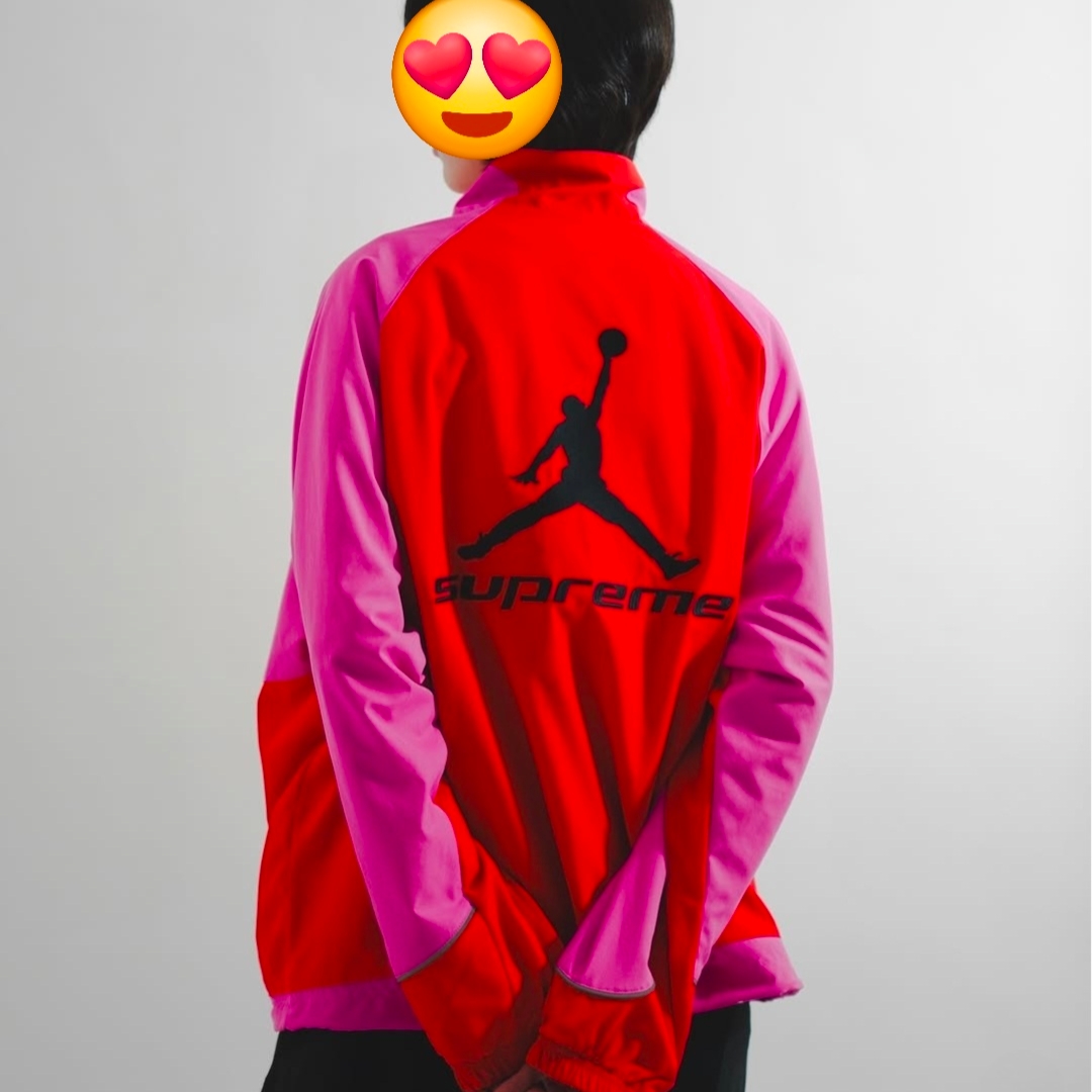 Supreme x Jordan Track Jacket Pink - 26SS 착용 스타일 - 2