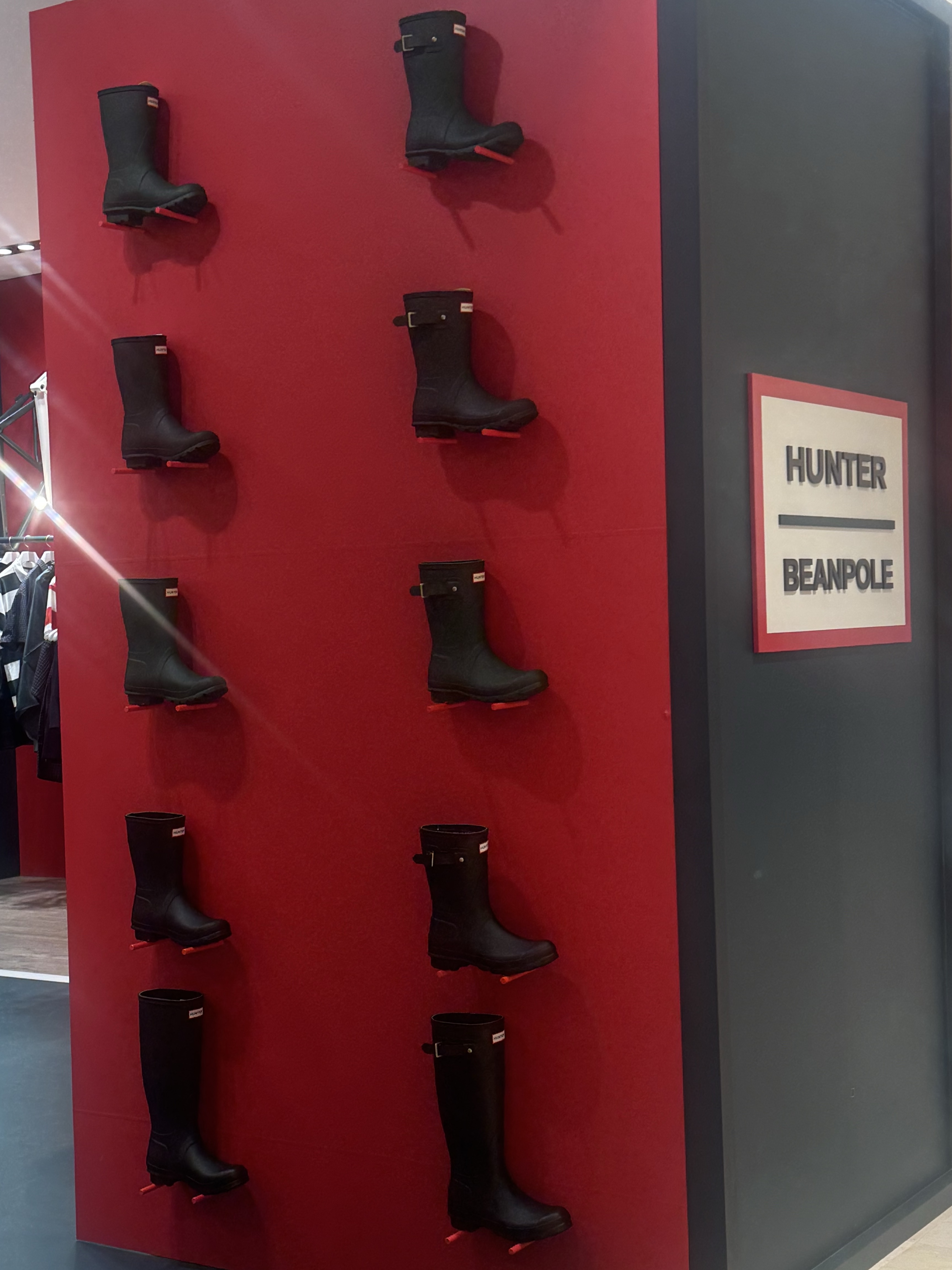 (W) Hunter Play Tall Wellington Rain Boots Black 착용 스타일