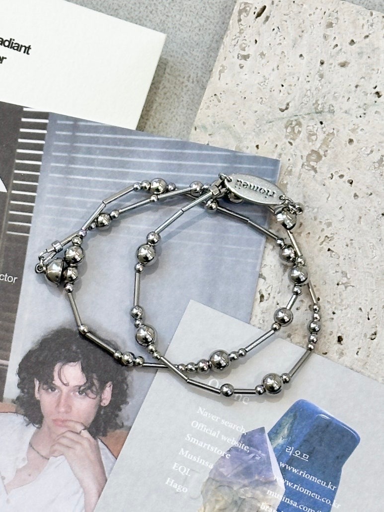 Riomeu Silver Melody Necklace 착용 스타일 - 2