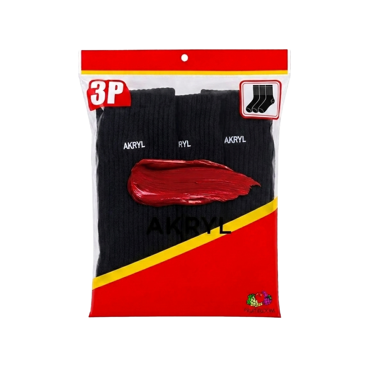아크릴 프루츠 아이콘 삭스 블랙 - 26FW(AKRYL Fruits Icon Socks Black - 26FW) - 5