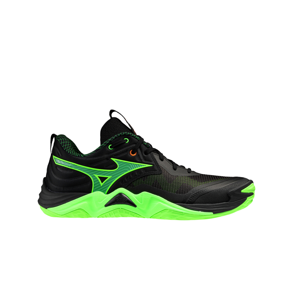V1GA251249 Mizuno Wave Momentum Elite Black Glowing Apple