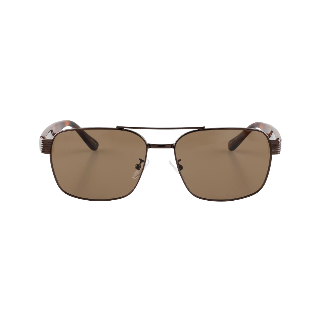 KEVIN C4 브라운 2DITOR KEV Big Size Boeing UV Blocking Nylon Lens Two Bridge Sunglasses C4 Brown