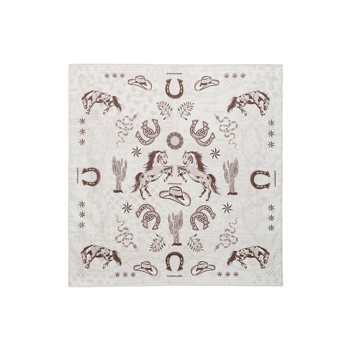 더바이닐하우스 TVH 웨스턴 패턴 반다나 크림(Thevinylhouse TVH Western Pattern Bandana Cream)