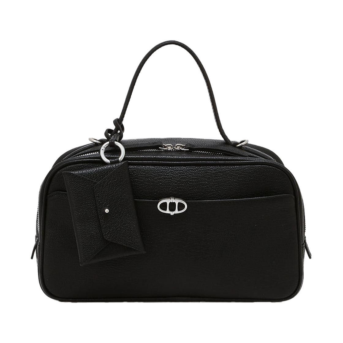 AABA6F275BK Athe Vanessabruno Acc Fidele Black Leather Fidele Tote & Crossbody Bag S AABA6F275BK Black