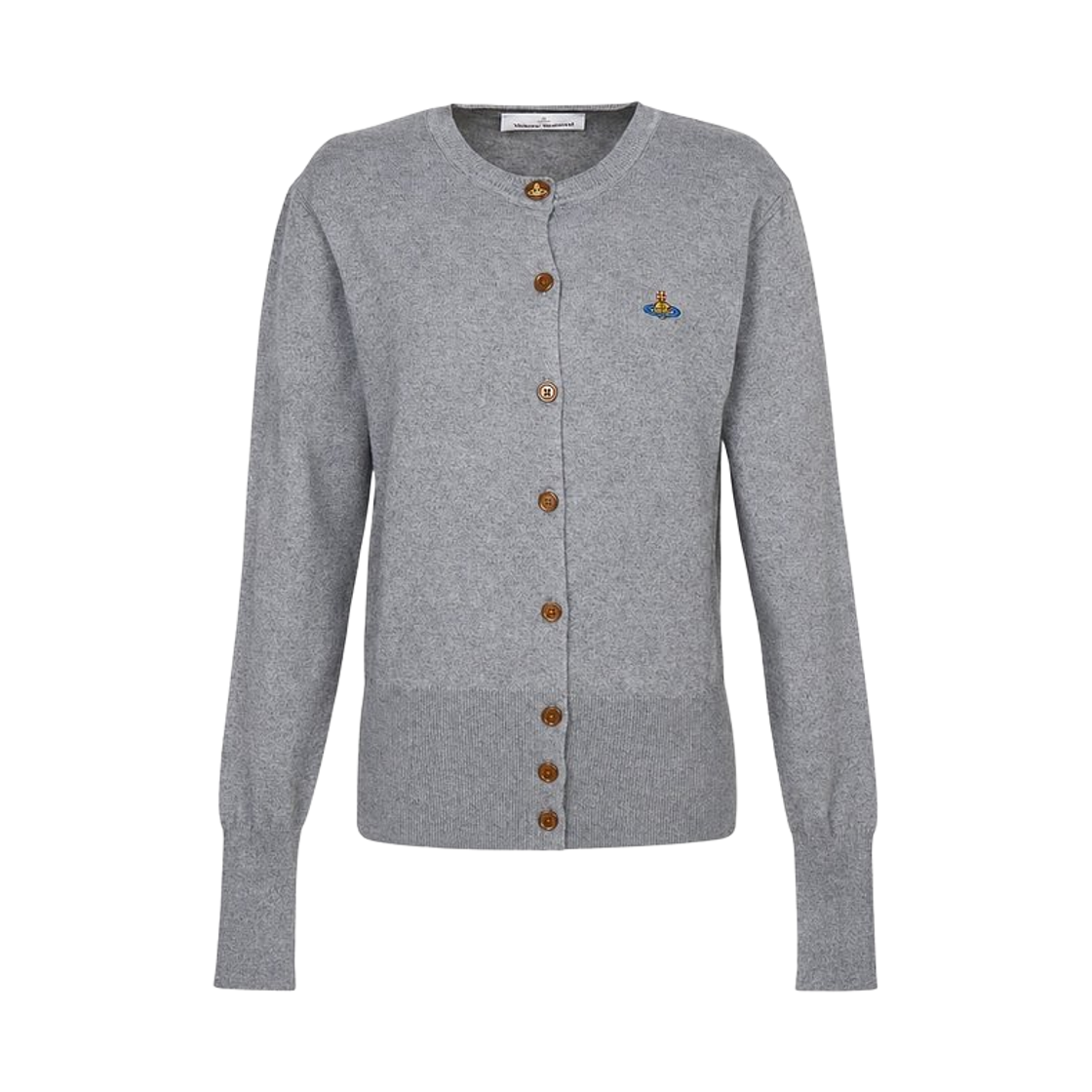 1803002P-Y001V-P001 (W) Vivienne Westwood Bea Crewneck Cardigan Grey