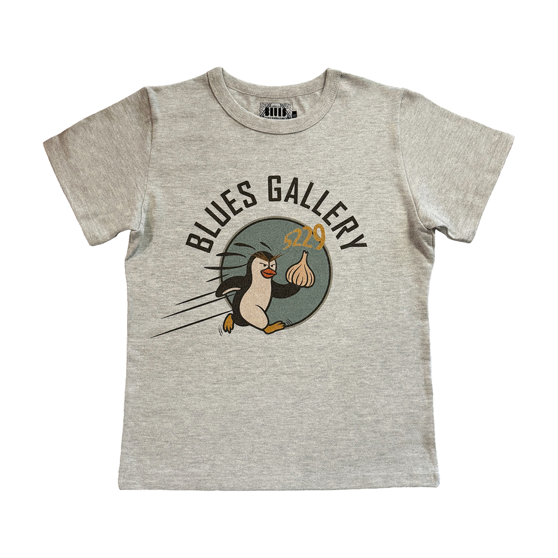 갈릭블루스 "런" 펭귄 티셔츠 오트밀(GARLICBLUES "Run" Penguin T-Shirt Oatmeal)