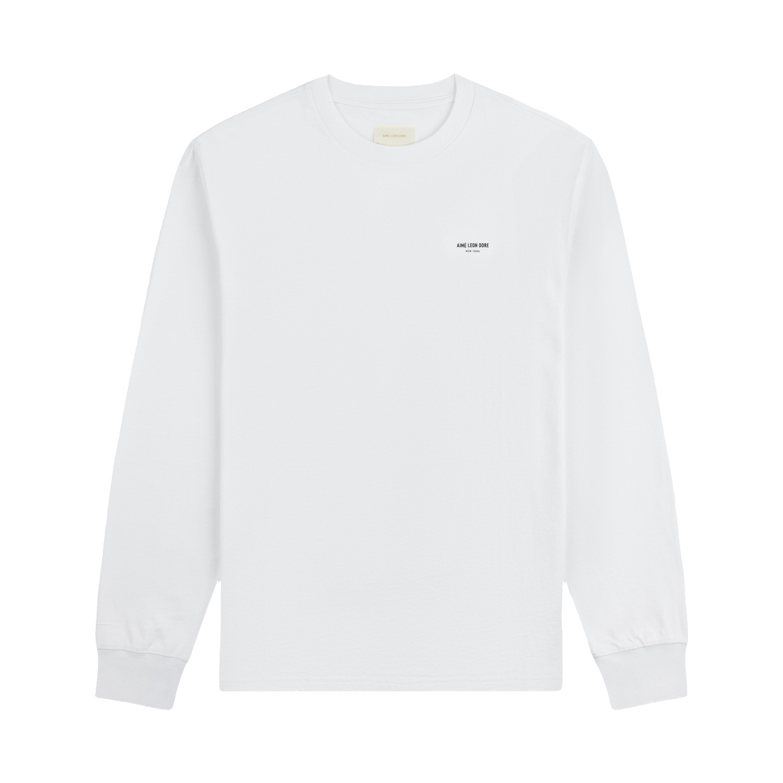 - Aime Leon Dore Long Sleeve Micro Logo T-Shirt Bright White