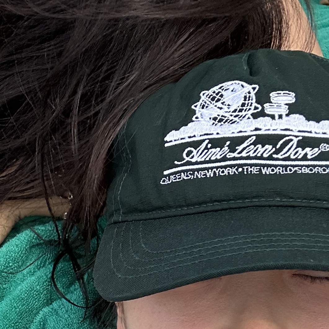 Aime Leon Dore Unisphere Hat Botanical Green 착용 스타일