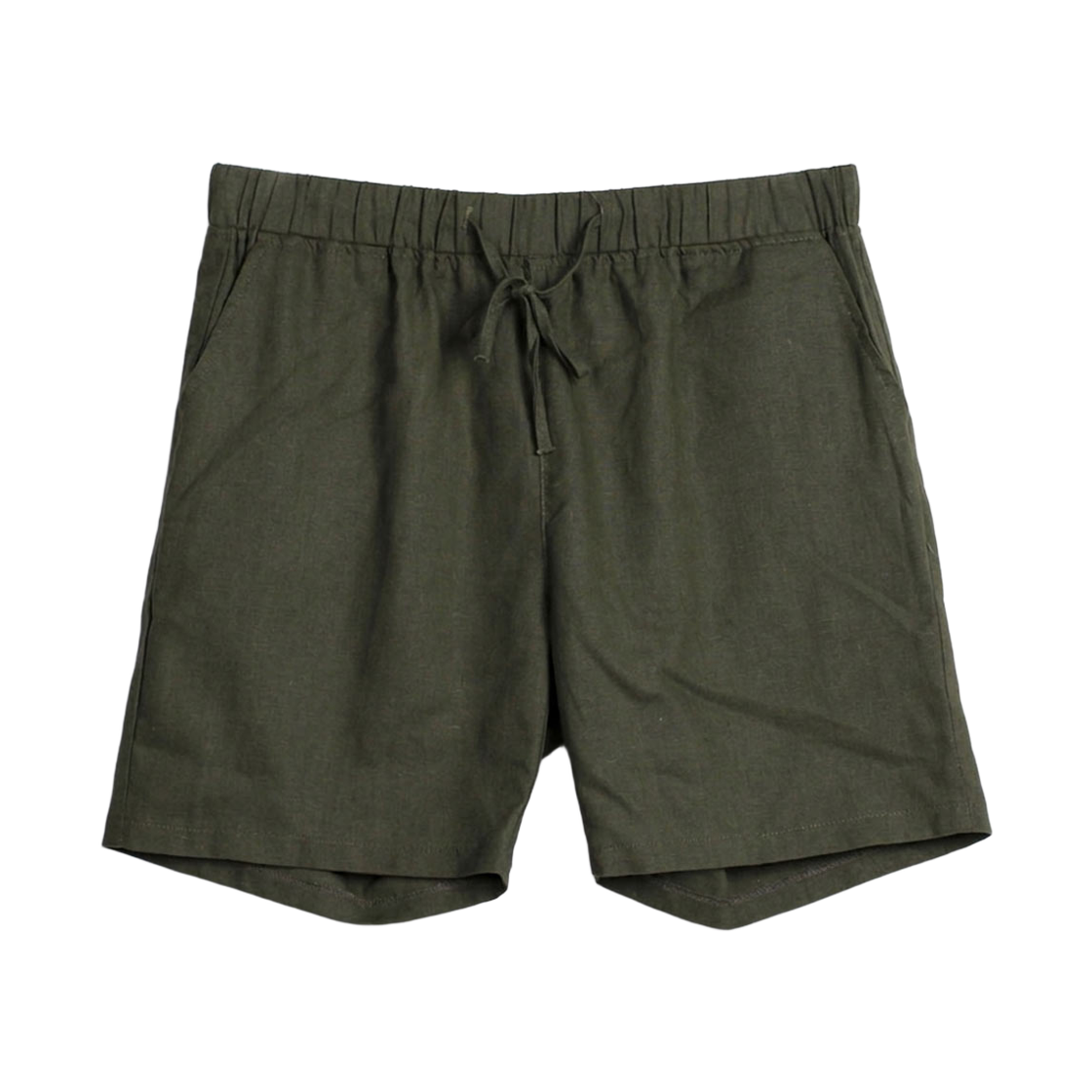 지크립 스트링 밴딩 린넨 반바지 카키(GCLIP String Banding Linen Shorts Khaki) - 1