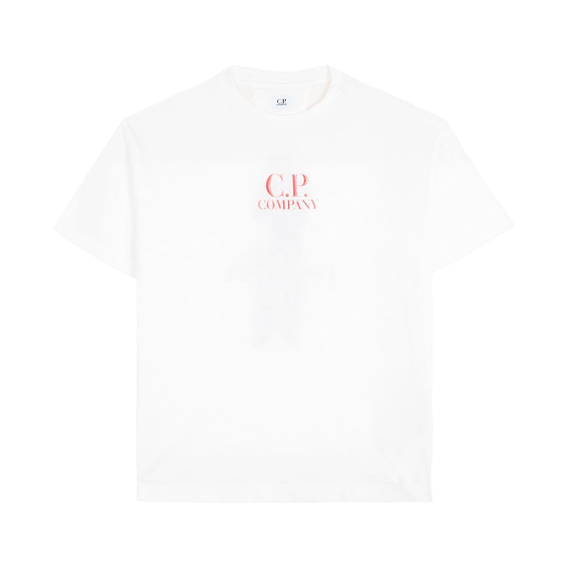 [17% 쿠폰] C.P. 컴퍼니 30/1 저지 로고 티셔츠 거즈 화이트 - 25SS([17% 쿠폰] C.P. Company 30/1 Jersey Logo T-Shirt Gauze White - 25SS)