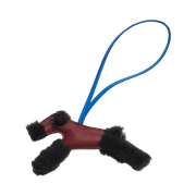 Hermes Budy Charm Merino Wool Milo & Noir Rouge H Bleu Hydra