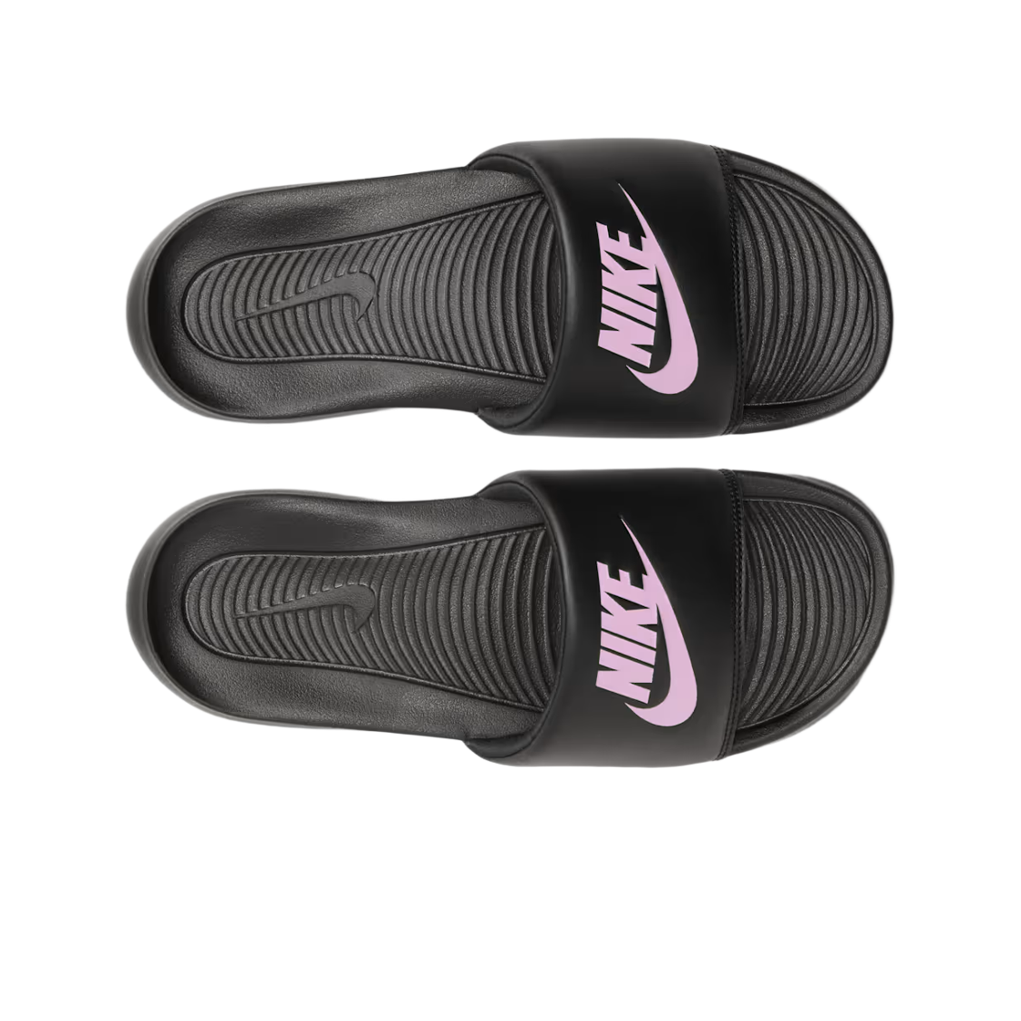 나이키 빅토리 원 슬라이드 블랙 블랙 라이트 아크틱 핑크(Nike Victori One Slides Black Black Light Arctic Pink) - 2